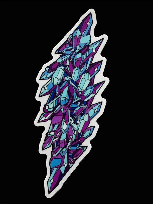 Blue (BIV) crystal bolt Large Sticker