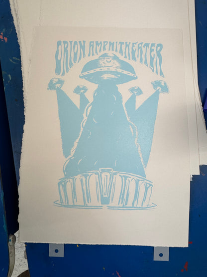 Orion Amphitheater 2025 - screenprinted poster