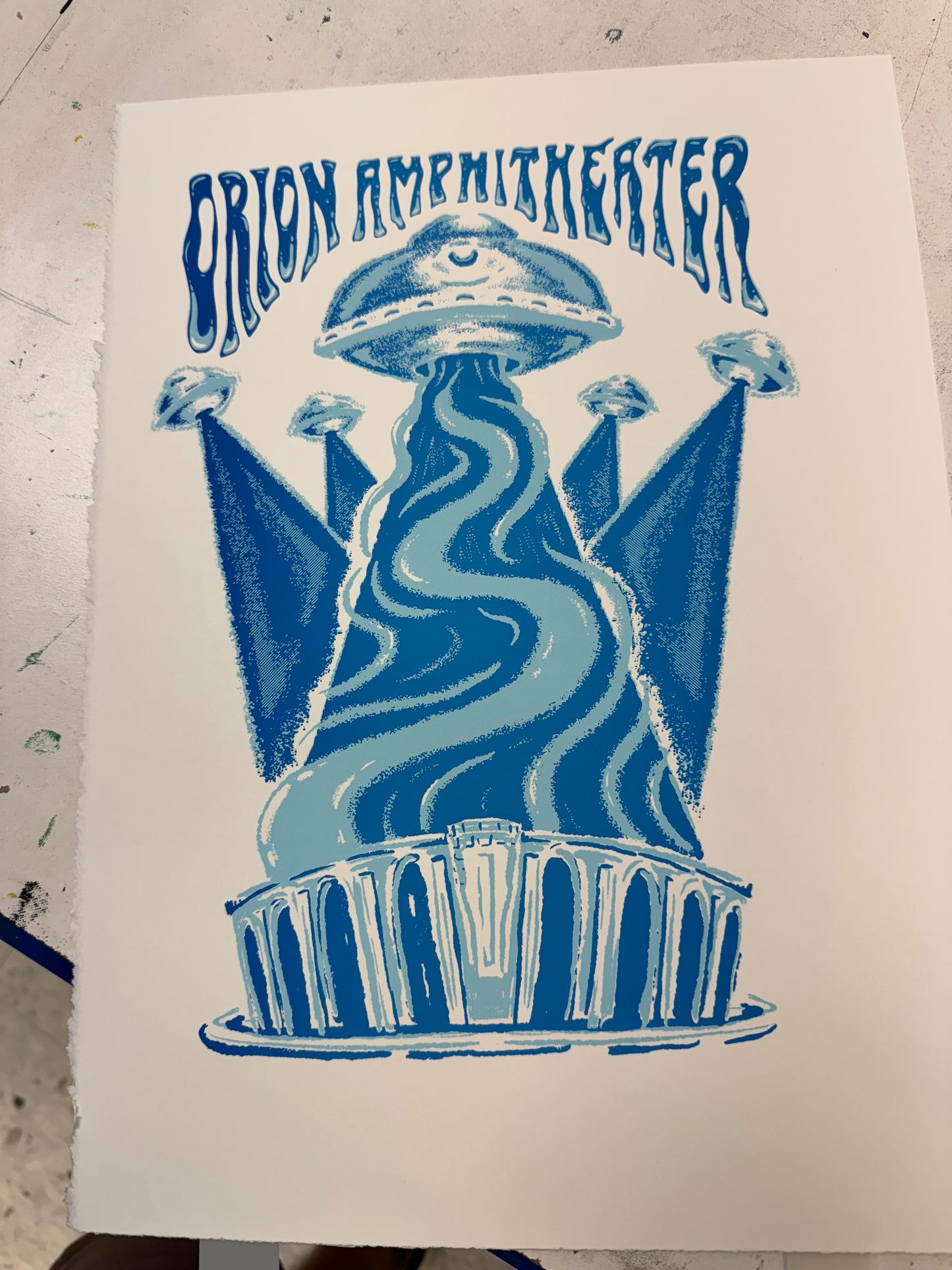 Orion Amphitheater 2025 - screenprinted poster