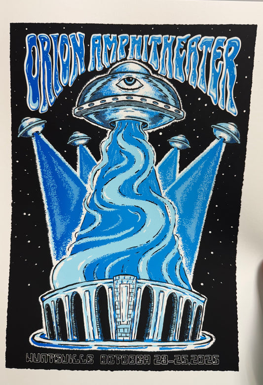 Orion Amphitheater 2025 - screenprinted poster