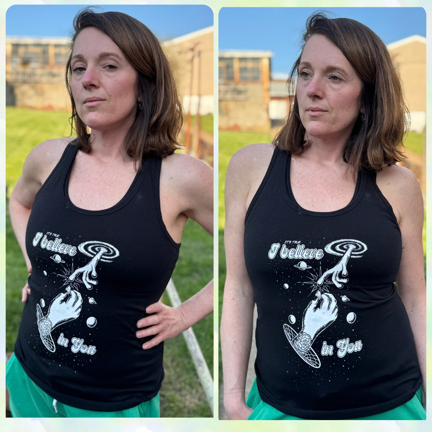 I Believe in You  -  racerback tank top
