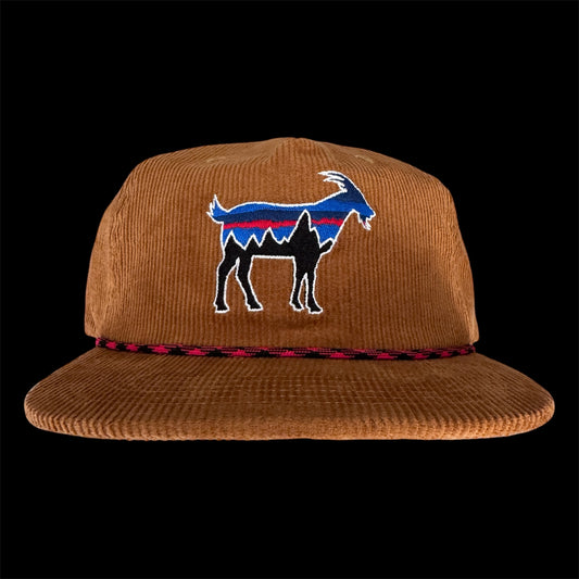 Camel with Black/Red Rope - Patagoatia Corduroy Hat