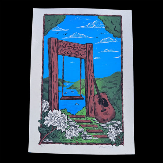 Almost Heaven Daylight  - screenprinted poster