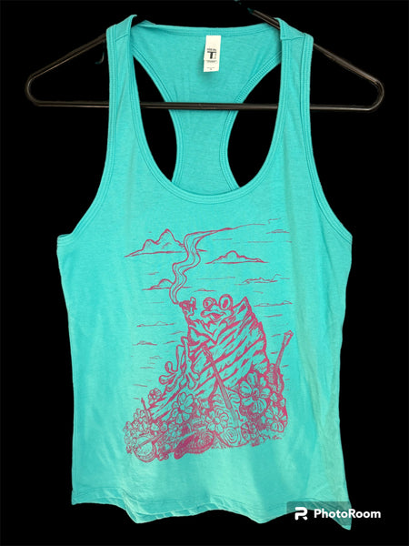 **small only** Teal Red Rocks - racerback tank top