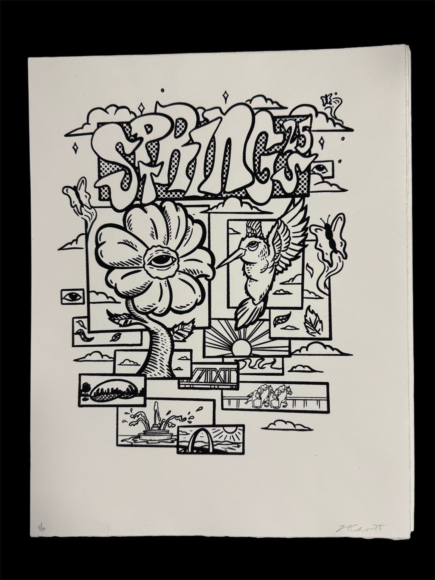 Spring Strings (keyline edition) - Spring Tour ‘25 screenprint