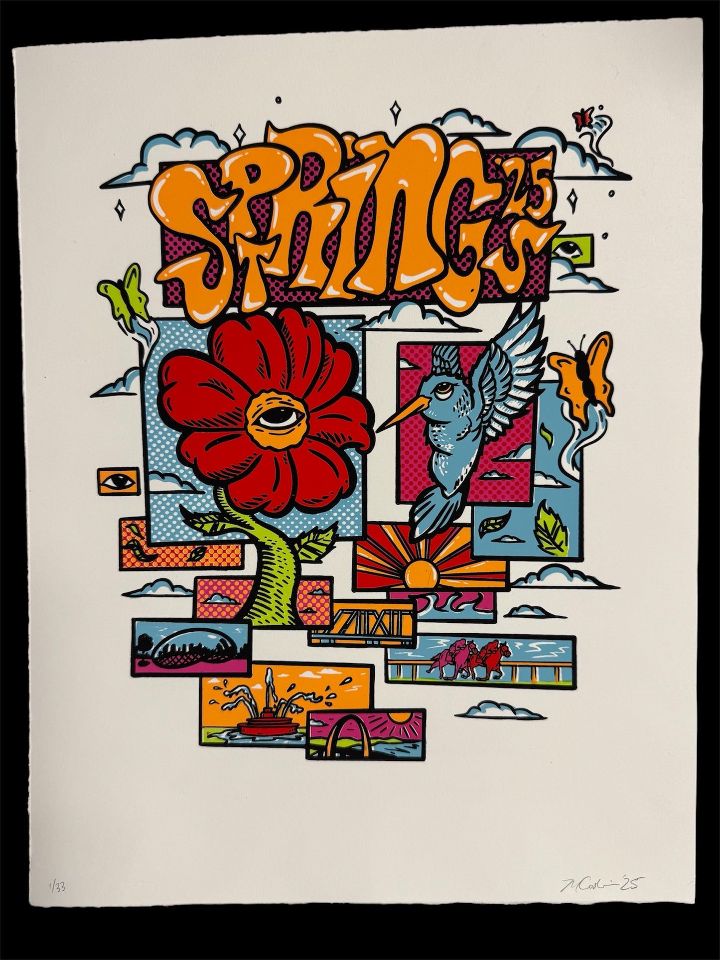 Spring Strings (full color edition) - Spring Tour ‘25 screenprint