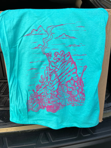 Teal Red Rocks - racerback tank top