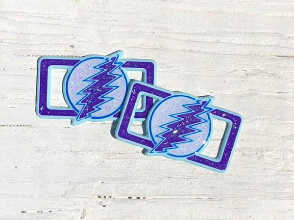 Shoe Bling - Powder Blue/White/purple