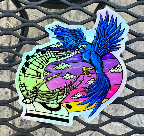 Bird Song - holographic sticker