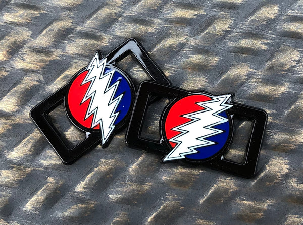 Shoe Bling - RWB on Black Metal