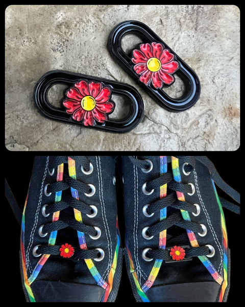 Red Daisy (Black metal) - Shoe Bling