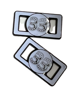 White/Black (PAIR)- Billy Strings 33 Shoe Bling